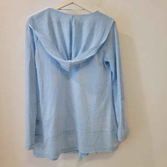 Style & Co Sport - Hooded Sheer Roll Sleeve Cover Up - Picture 1 of 7